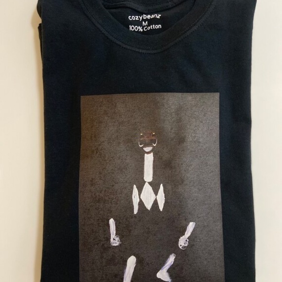 Art on Fabric Black Power Ranger Tee - Picture 8 of 8